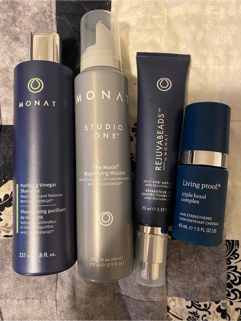 Women’s Skincare & Haircare Set - Navy and Silver